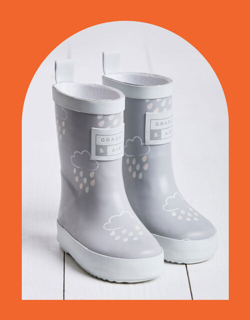 Grass & Air Colour-Revealing Wellies, Grey (GREY), large