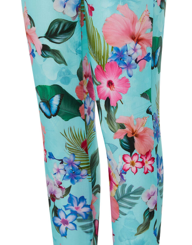 Fergie Flower Sunsafe Leggings with Recycled Polyester, Blue (TURQUOISE), large