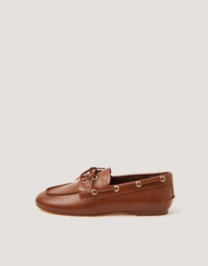 Piper Boat Shoes, Brown (CHOCOLATE), large
