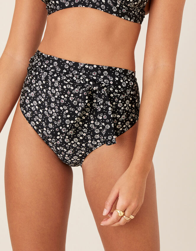 Ditsy Floral High Bikini Brief, Black (BLACK), large