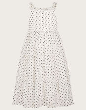 Jennifer Dobby Spot Maxi Dress, Ivory (IVORY), large