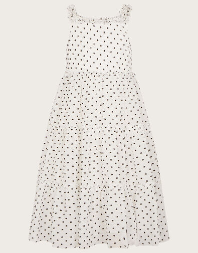 Jennifer Dobby Spot Maxi Dress, Ivory (IVORY), large