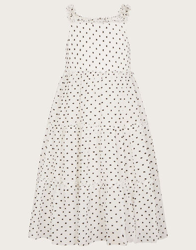 Jennifer Dobby Spot Maxi Dress, Ivory (IVORY), large