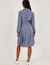 Josephina Print Shirt Dress, Blue (BLUE), large