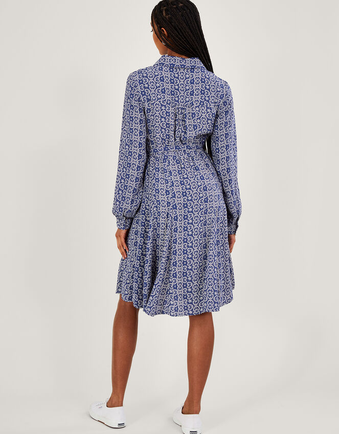 Josephina Print Shirt Dress, Blue (BLUE), large