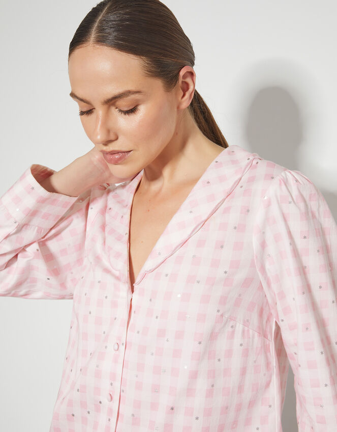 Clementine Gingham Pyjama Set, Pink (PINK), large