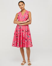 Maisy Floral Dress in Organic Cotton, Pink (PINK), large