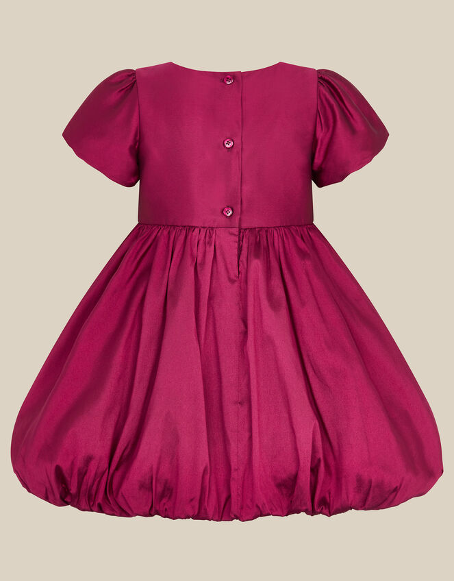 Baby Velvet Bow Bubble Hem Party Dress, Red (RED), large