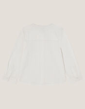 Embroidered Kurta Shirt, Ivory (IVORY), large