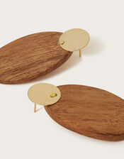 Wooden Drop Earrings, , large