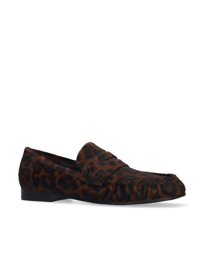 Bibi Lou Lyra Leopard Print Pony Loafers, Leopard (LEOPARD), large