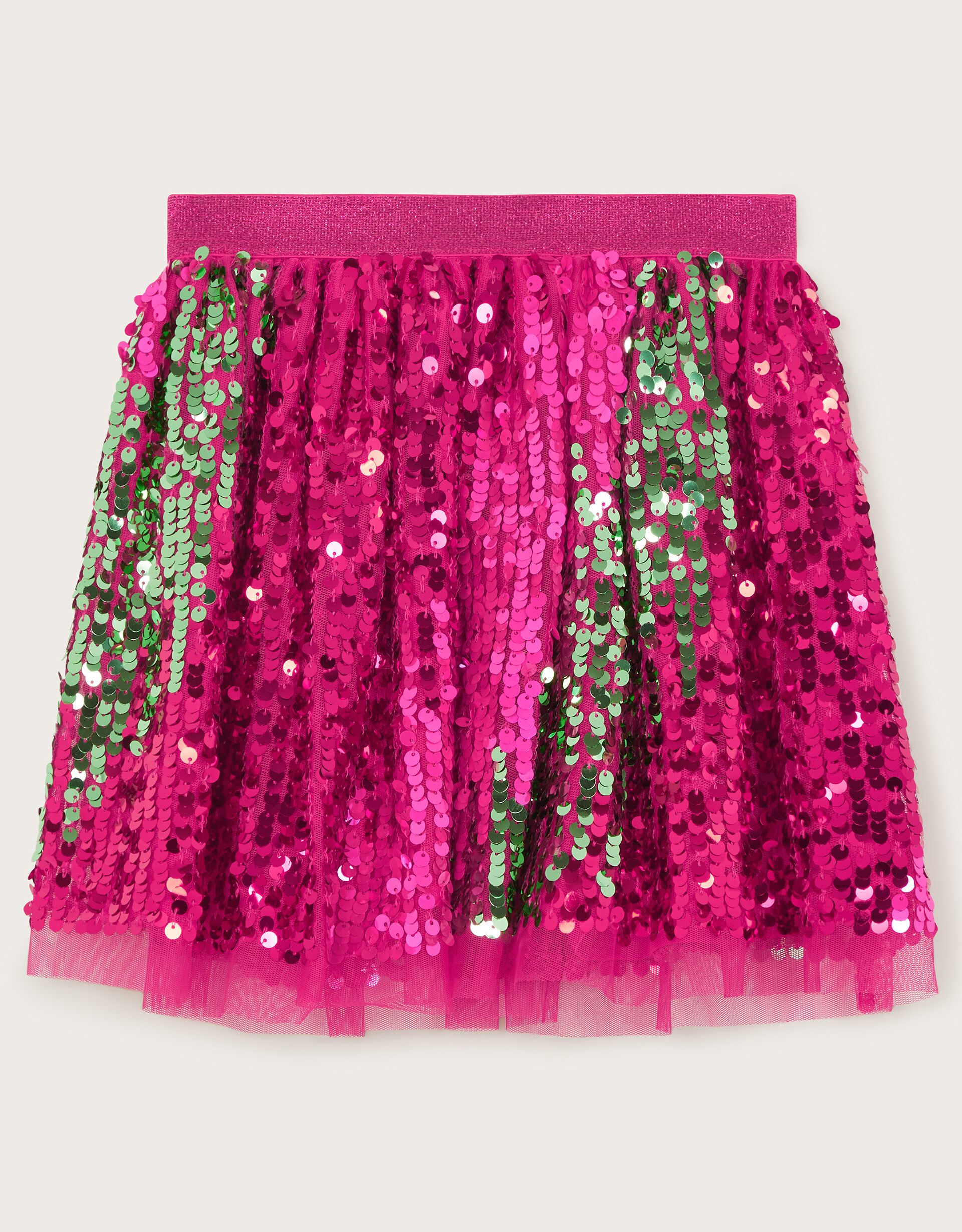 Sequin Tulle Skirt Pink