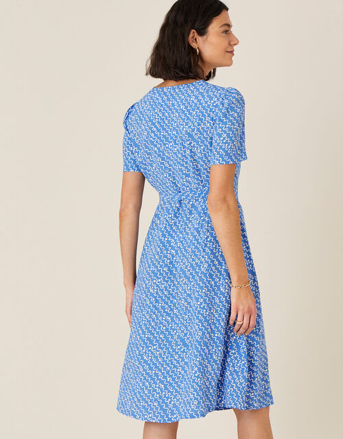 Melody Printed Midi Dress, Blue (BLUE), large