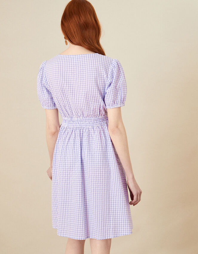 Gingham Dress, Purple (LILAC), large