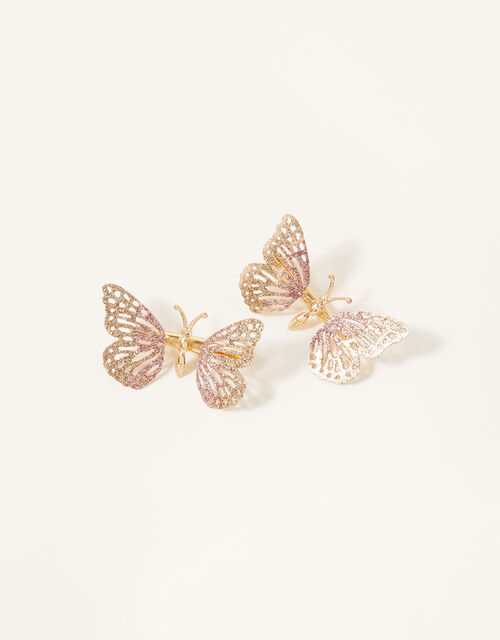 Ombre Glitter Butterfly Clips, , large