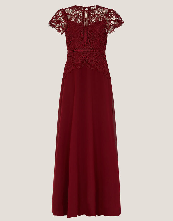 Monica Lace Bridesmaid Dress Red