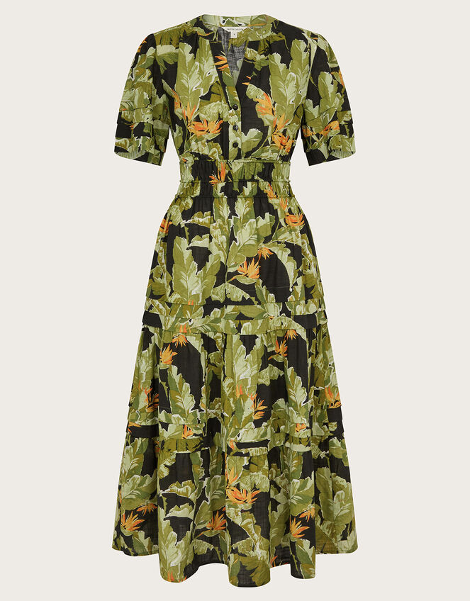 Carmina Print Dress, Black (BLACK), large
