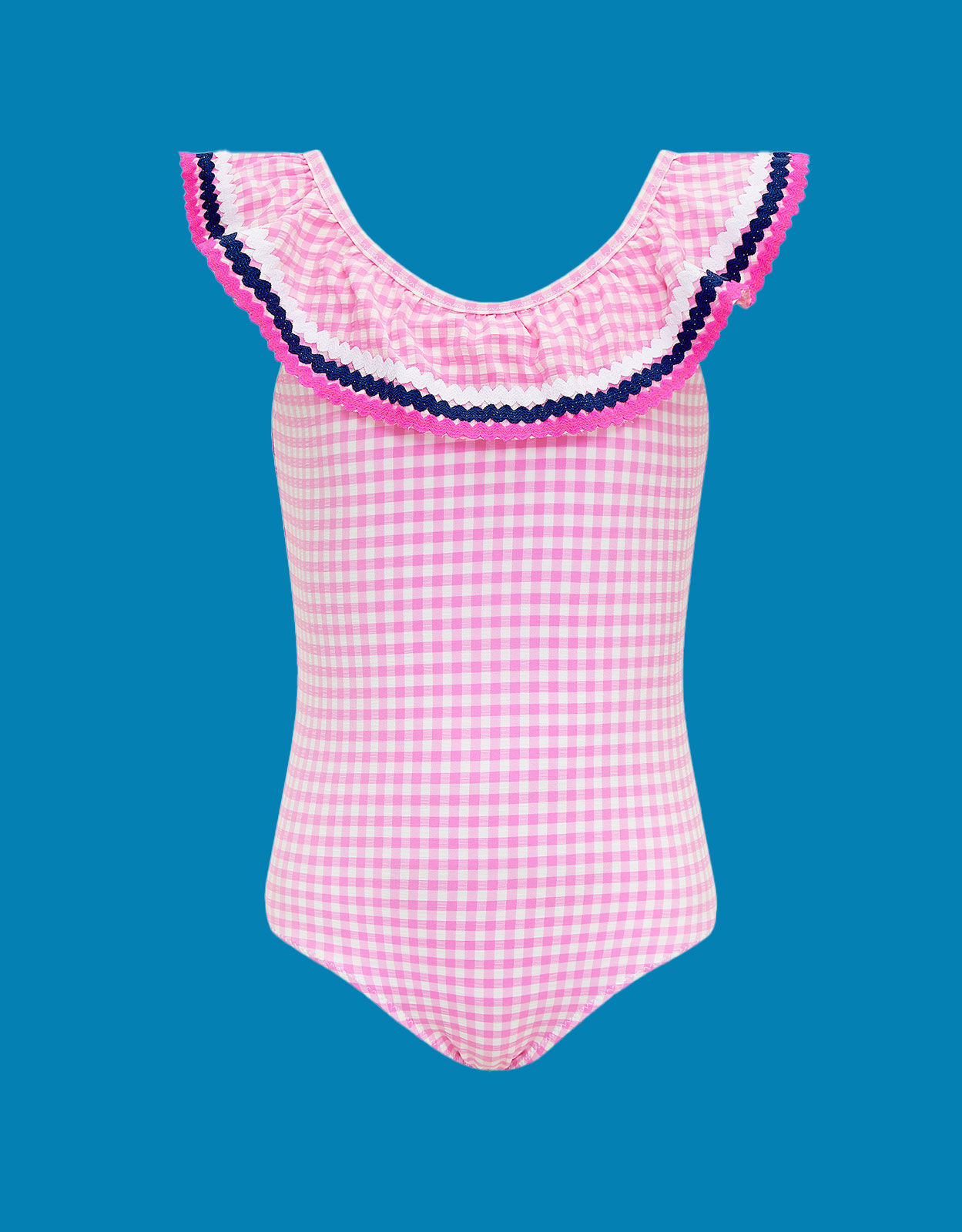 Pink gingham swimsuit deals