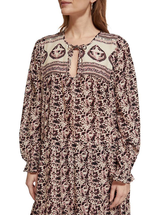 Scotch and Soda Print Maxi Dress, Multi (MULTI), large