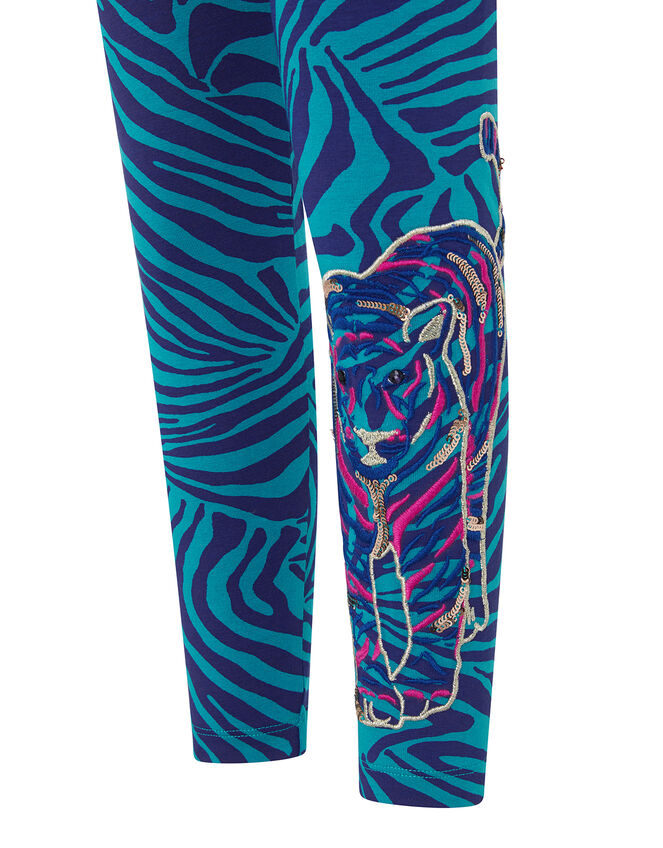 Lizzie Tiger Leggings, Teal (TEAL), large