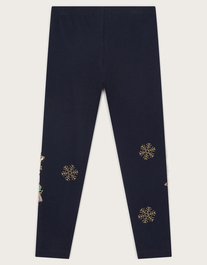 Christmas Sequin Leggings, Blue (NAVY), large