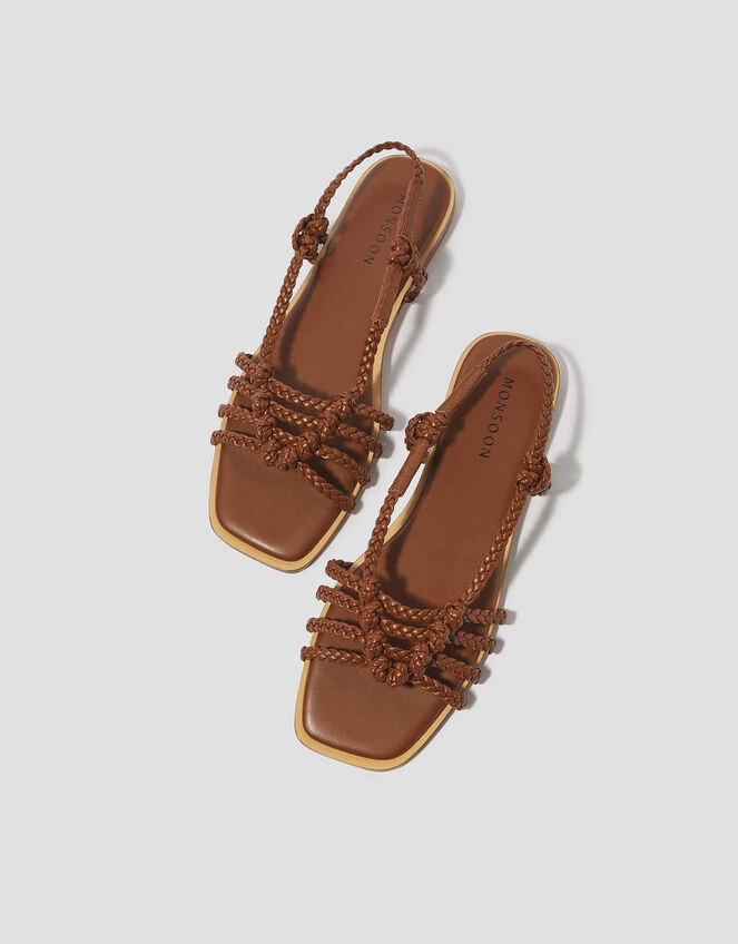 Haf Metallic Braided Sandals