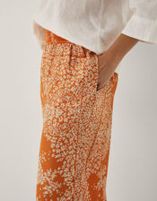 Madison Paisley Print Harem Trousers, Orange (ORANGE), large