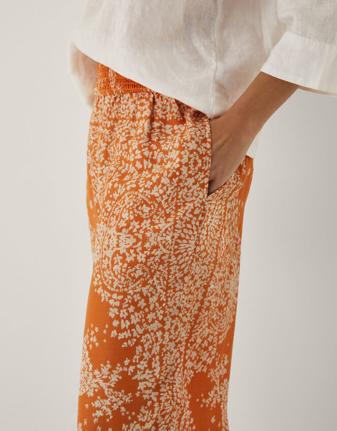 Madison Paisley Print Harem Trousers, Orange (ORANGE), large