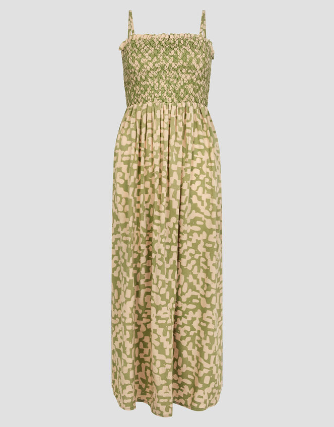 Ania Geometric Bandeau Dress, Green (GREEN), large