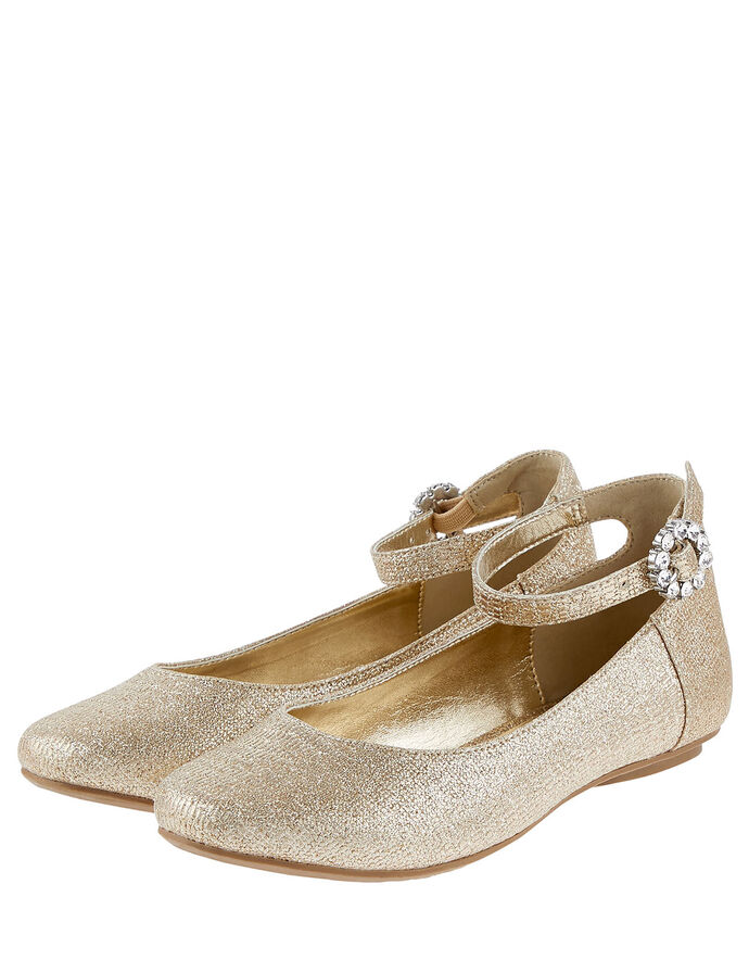 girls gold ballerina shoes