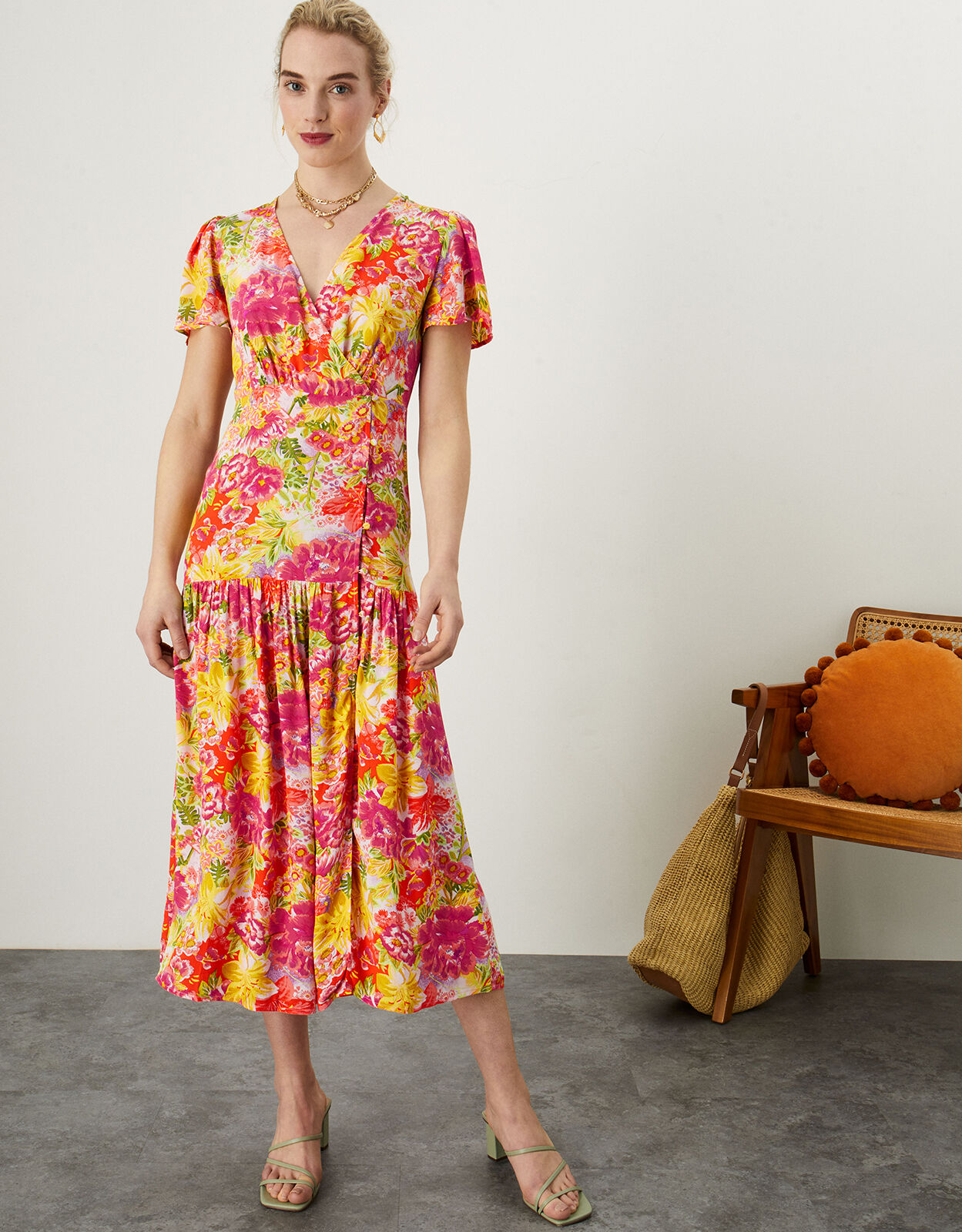 Monsoon multicoloured dress sale