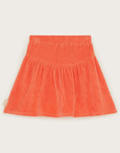 Towelling Skater Skirt, Orange (CORAL), large