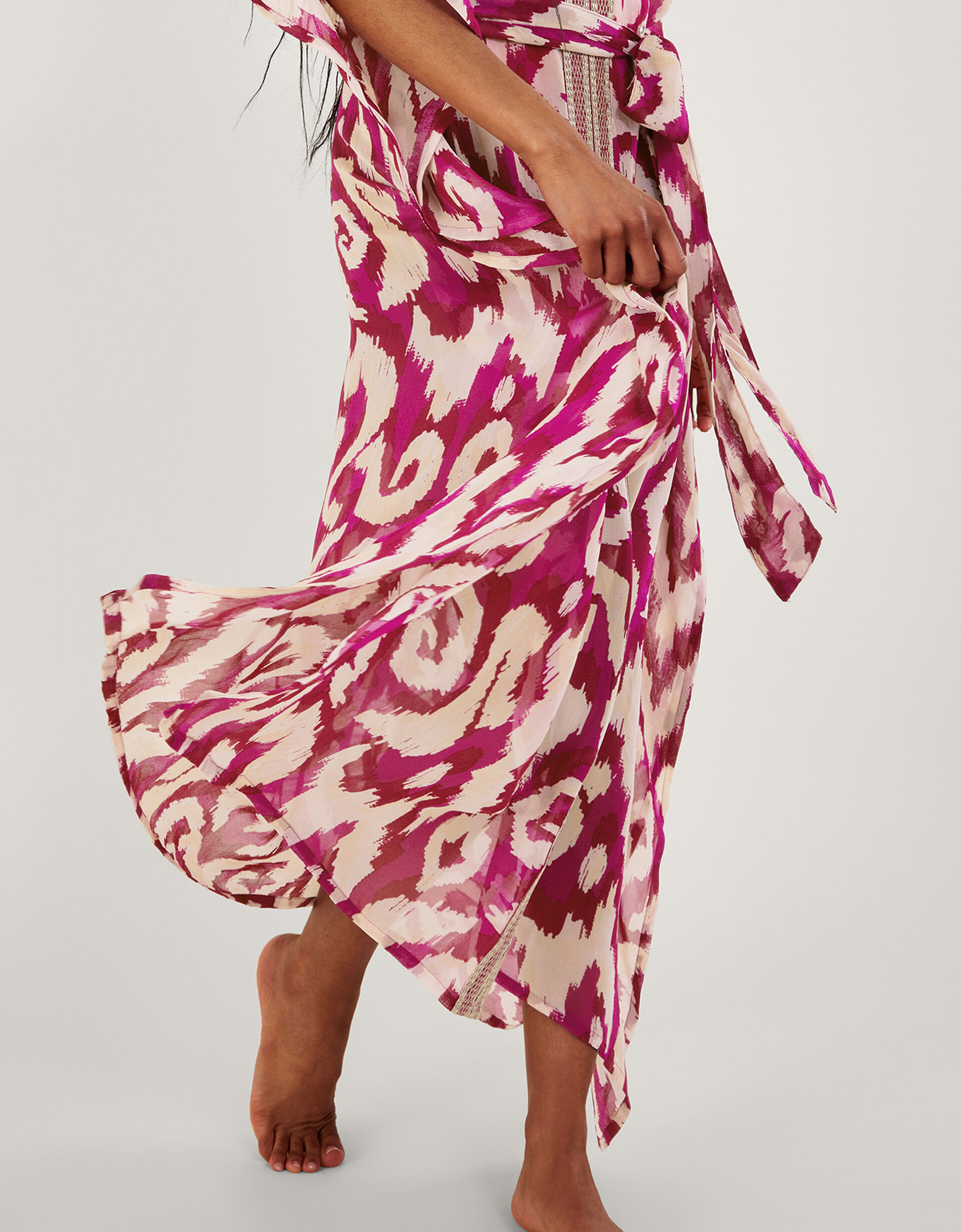 Grey Ikat HC Long Kaftan