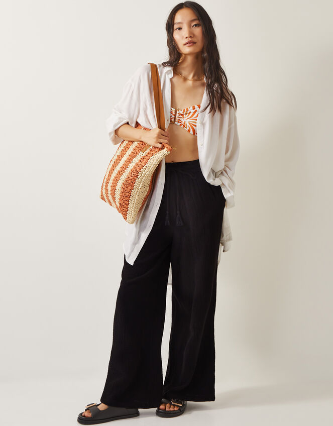 Esme Beach Shirt Dress, White (WHITE), large