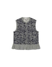 Maison Hotel Fernanda Stripe Waistcoat, Blue (NAVY), large