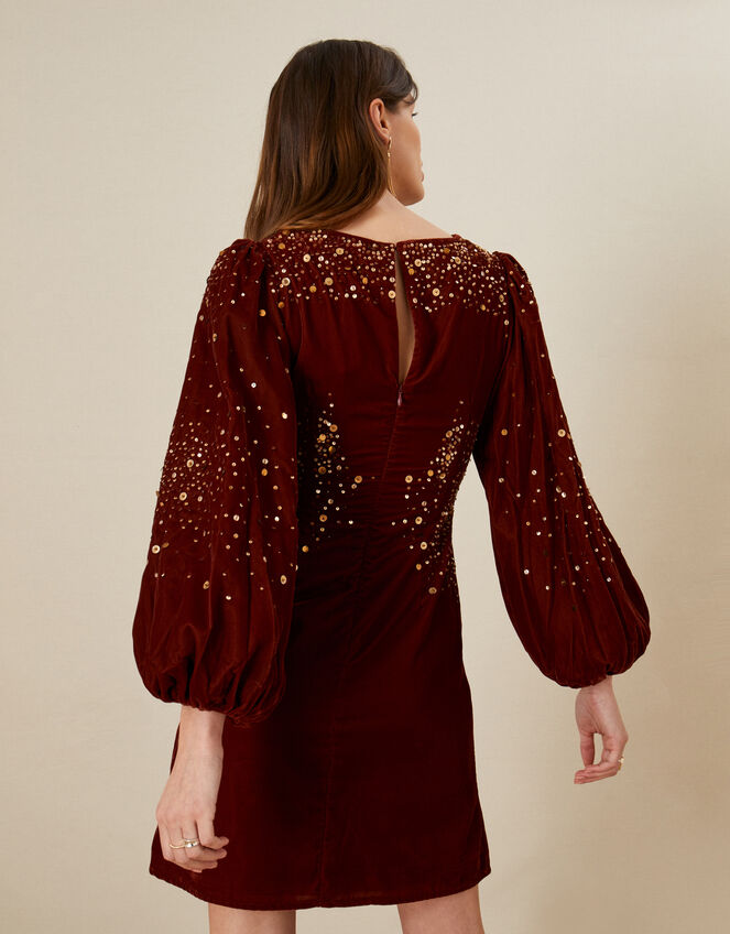 Alice Sequin Tunic Embellished Dress, Brown (CHOCOLATE), large