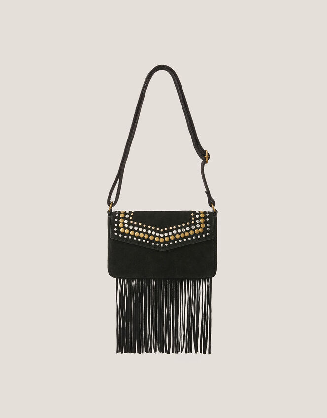Zora Suede Fringe Crossbody Bag