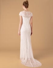 Sophie Beaded Floral Bridal Dress, Ivory (IVORY), large
