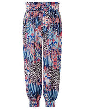 Mercy Printed Trousers in LENZING™ ECOVERO™, Blue (BLUE), large