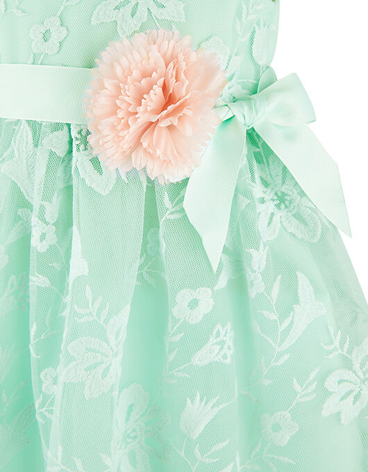 Mint green flower sales girl dresses uk