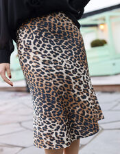 Crās Tail Leopard Print Midi Skirt, Leopard (LEOPARD), large