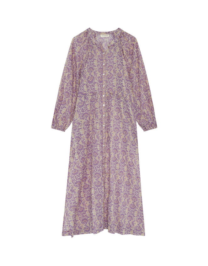 Maison Hotel Floral Tie Dress, Purple (PURPLE), large