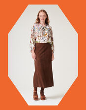 One Hundred Stars Cornucopia Pussybow Blouse, Ivory (IVORY), large