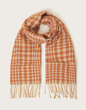 Woven Check Scarf, , large