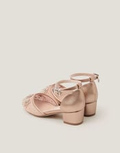 Diamant&eacute; Floral Closed Toe Heels, Gold (ROSE GOLD), large