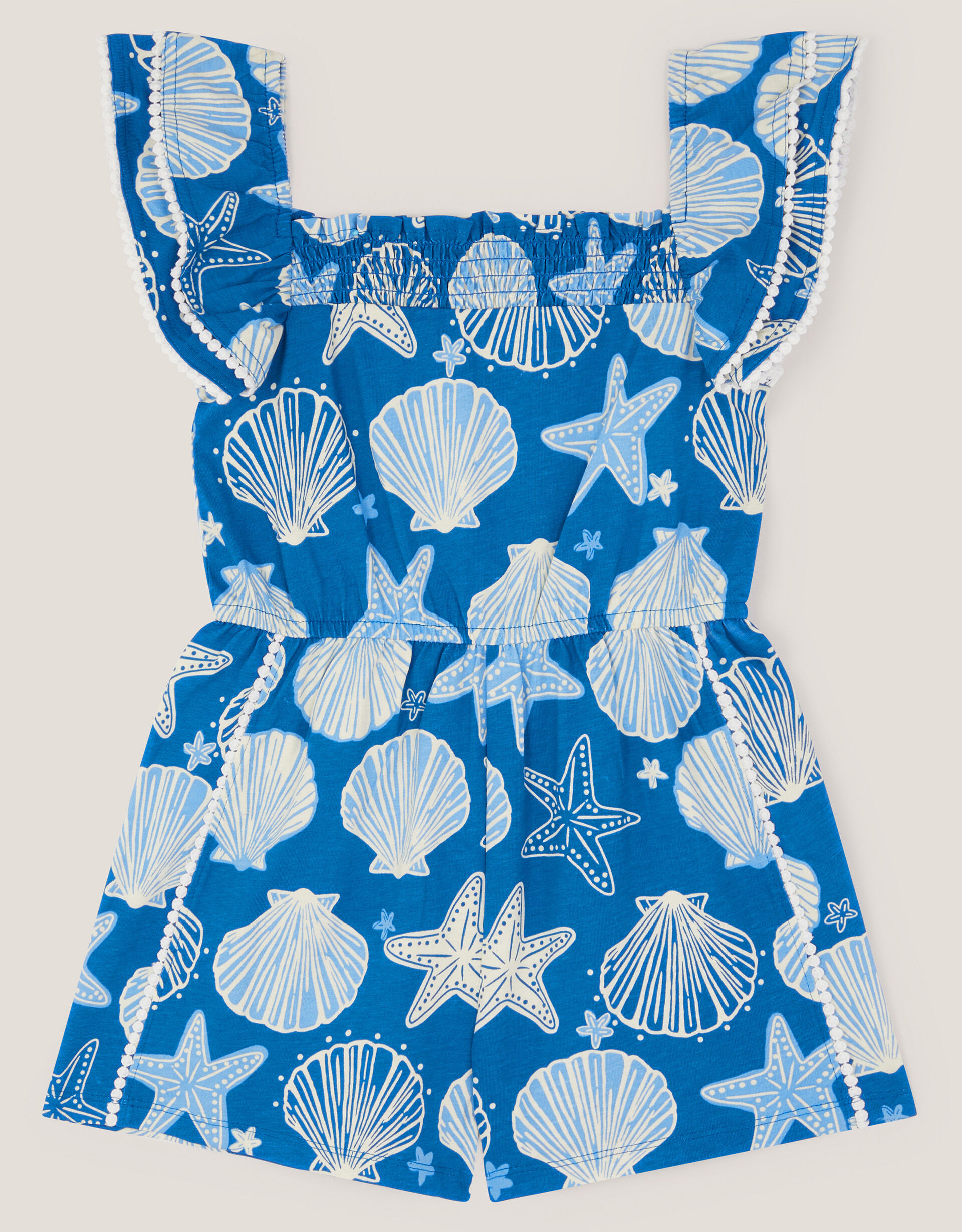 Shell Print Playsuit Blue