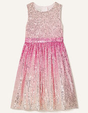 Ombre Sequin Dress, Pink (PINK), large