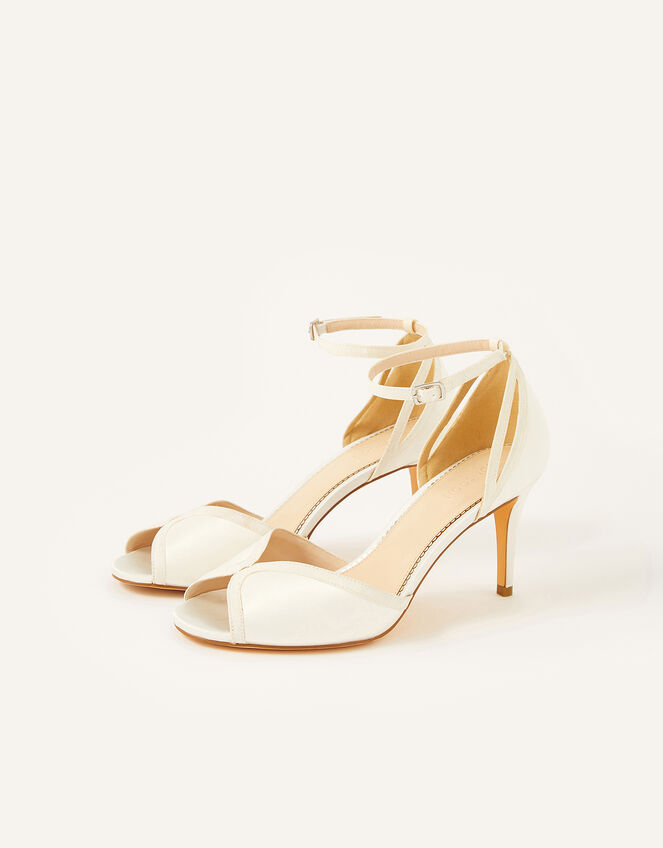 Kirsty Peep Toe Bridal Sandals, Ivory (IVORY), large
