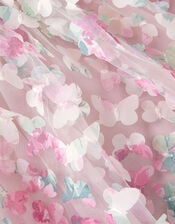 Aisha Appliqu&eacute; Butterfly Ruffle Party Dress, Multi (MULTI), large