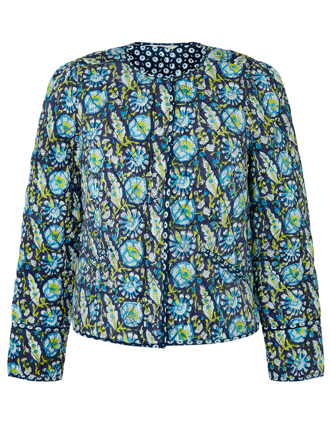ARTISAN STUDIO Floral Quilted Jacket Blue | Artisan | Monsoon UK.